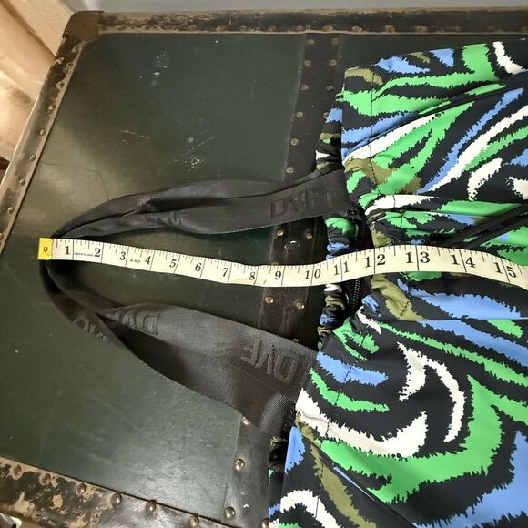 Diane Von Furstenberg Disco Zebra Green Tote Bag with Laptop Compartment - Picture 5 of 9